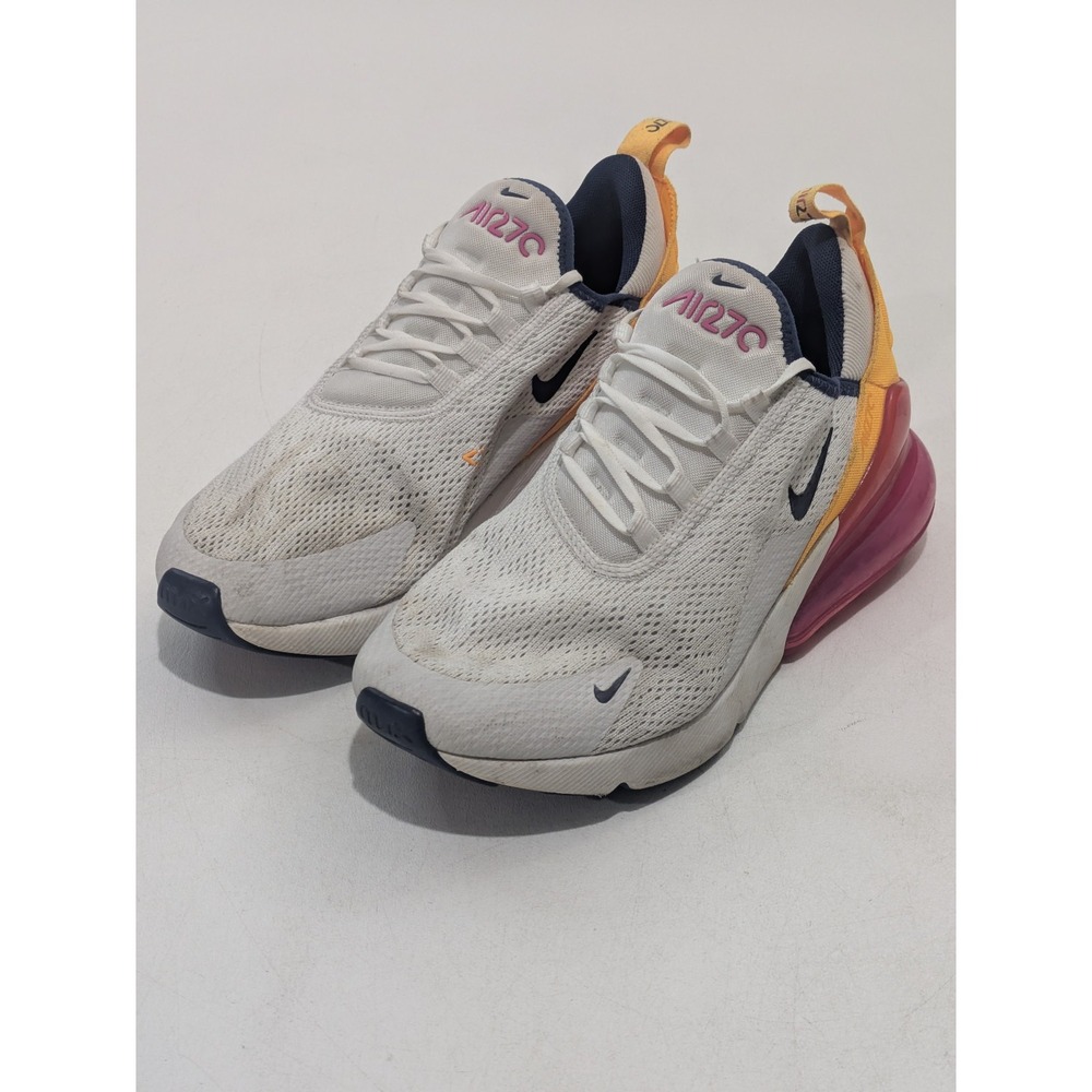 Nike Air Max 270 Women's Shoes White Pink Yellow Size 8 AH6789-106